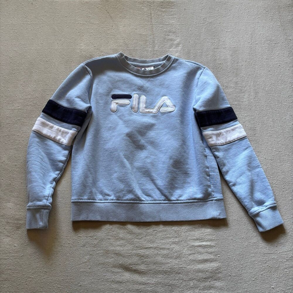 FILA Light Blue Crewneck Sweatshirt Size S